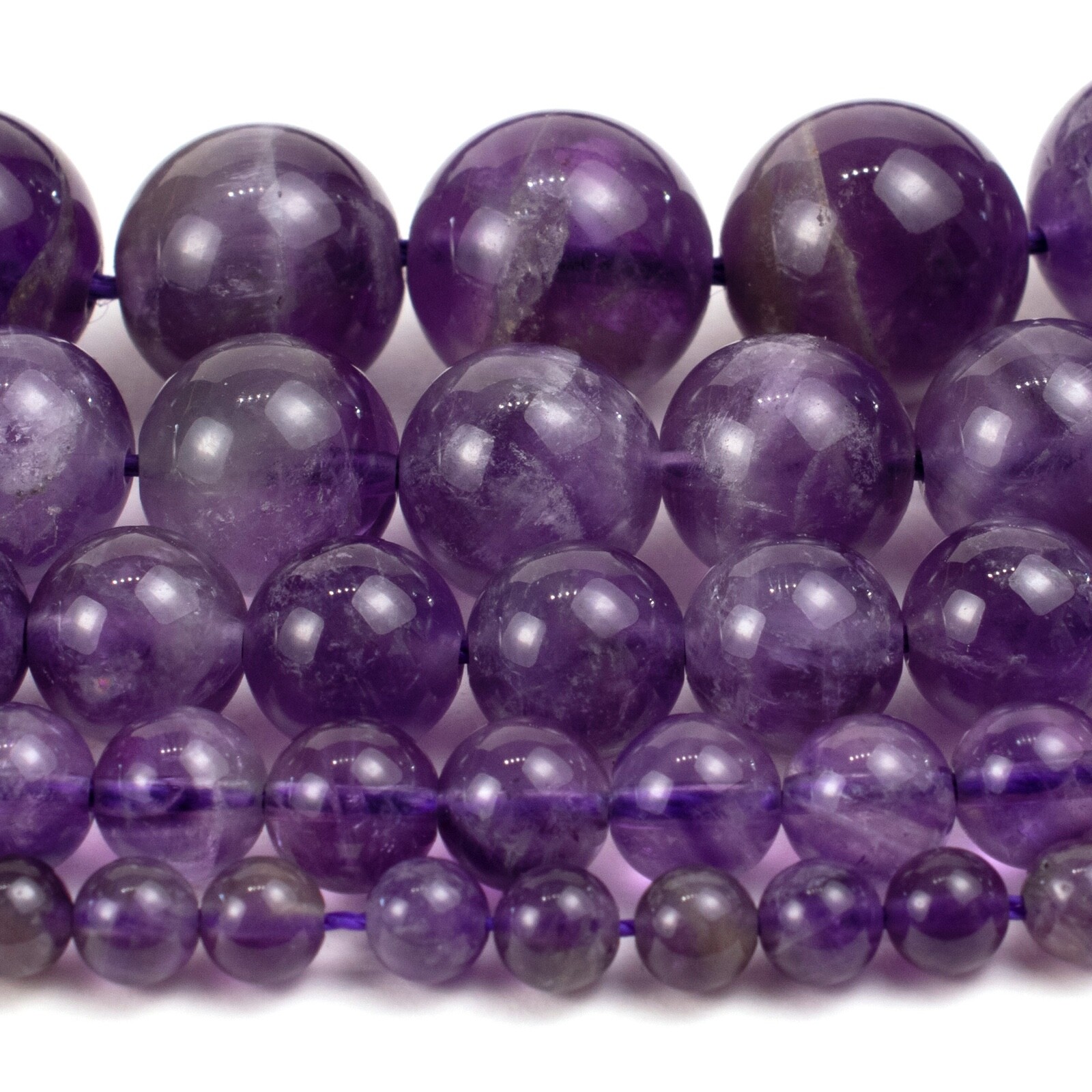 Natural Amethyst Beads Strand Round For Jewelry Making 4mm 6mm 8mm 10mm 12mm