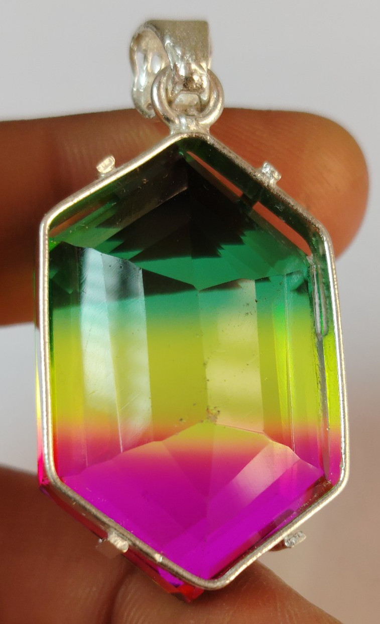 AAA+ 98.90 Ct. Fancy Cut Large Ametrine 925 Silver Pendant Gift for Women/Her
