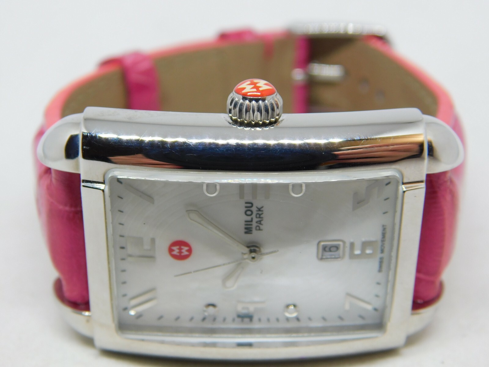 Michele Milou Park MW15C00A0025 Genuine Leather Quartz Analog Women’s Watch