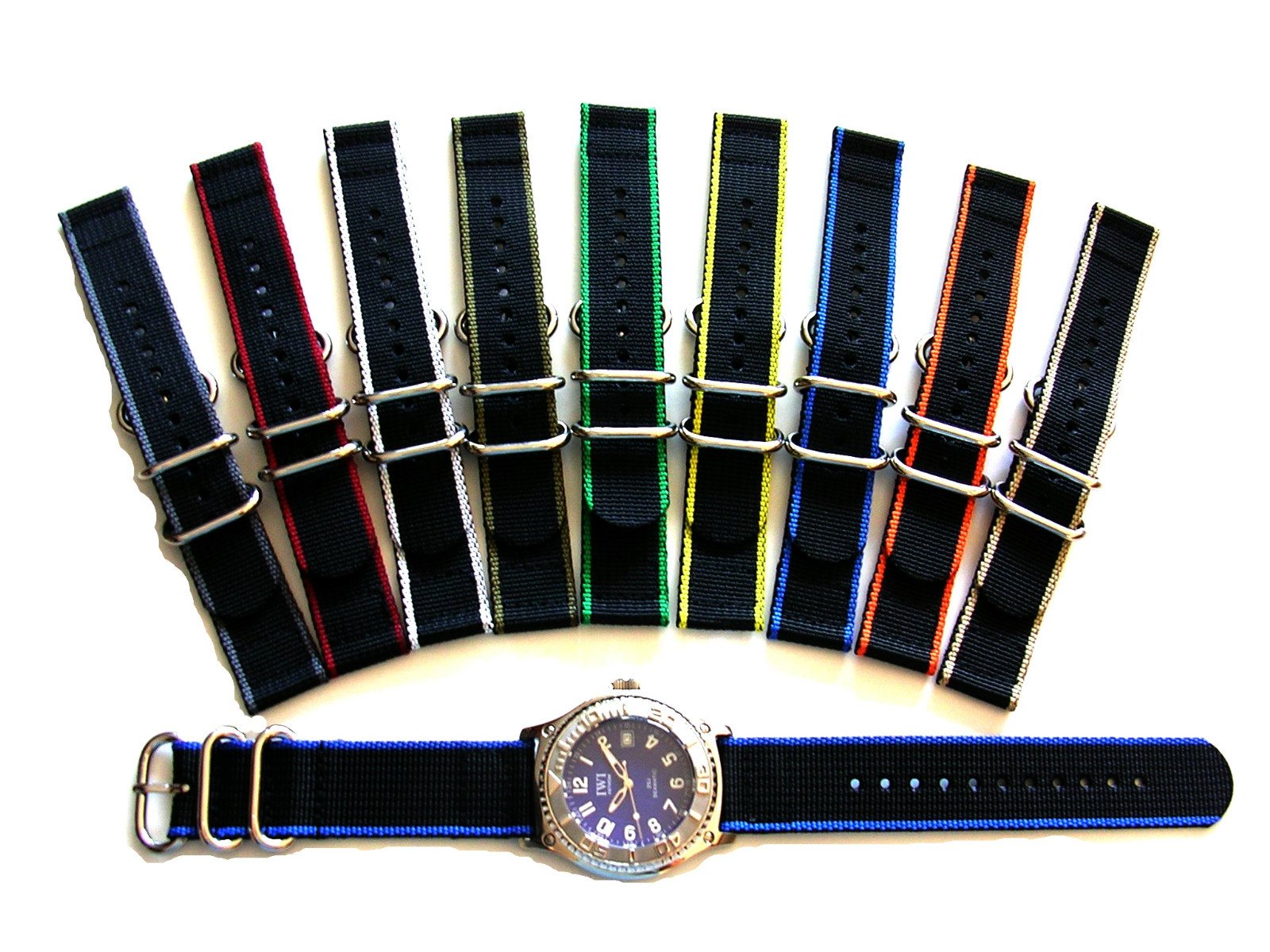 NATO G10 ® EDGE™ 2pc strap Heavy Nylon UTC Sport Smart Dive watch band IW SUISSE
