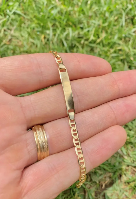 Pulsera ID Bebé 5.5″ Cadena Mariner 14K Gold Filled Regalos para niños