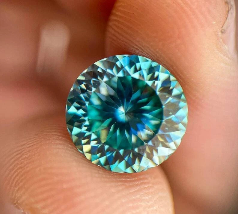 2 Ct Natural Blue Diamond Round Portuguese Cut VVS1 D Grade IDGL Certified