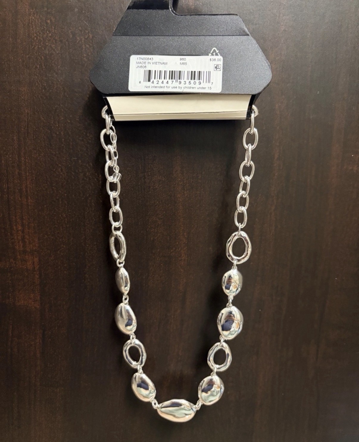 Napier Silver-Tone Simulated Gemstone Collar Necklace, 16 Inch Length