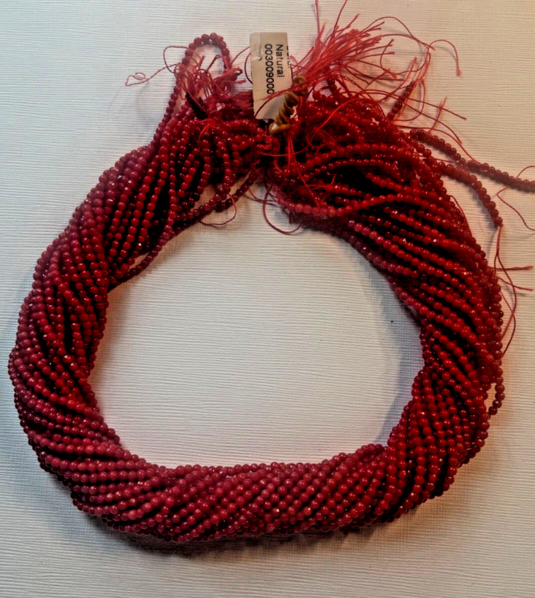 ONE STRAND 2.5 MM 16″ GENUINE FACETED RED COLOR CORAL BEADS BELOW WHOLESALE!