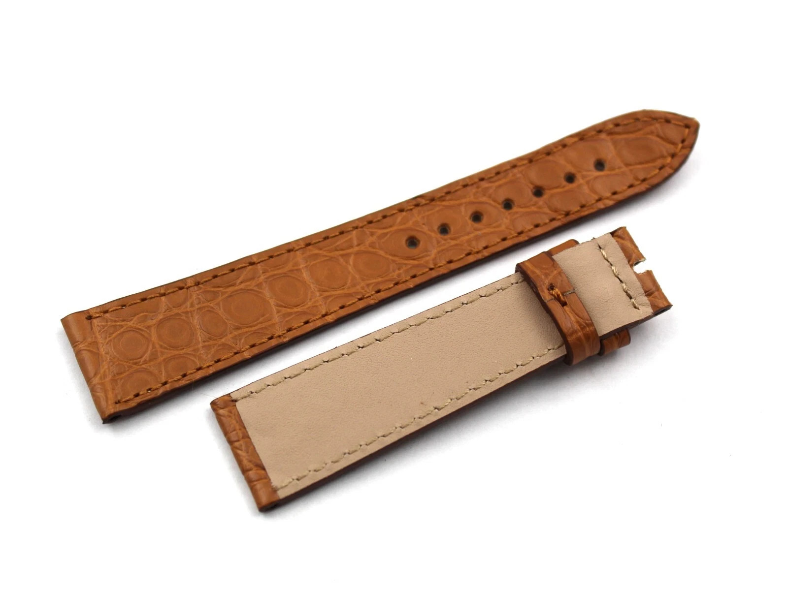 Real Crocodile Honey Strap 20/16mm Accessories Casual Watches Excellent Quality