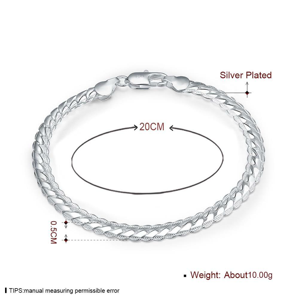 Women 925 Sterling Silver Link Snake Cahin Bracelet 8 Inches 6MM Lobster L61