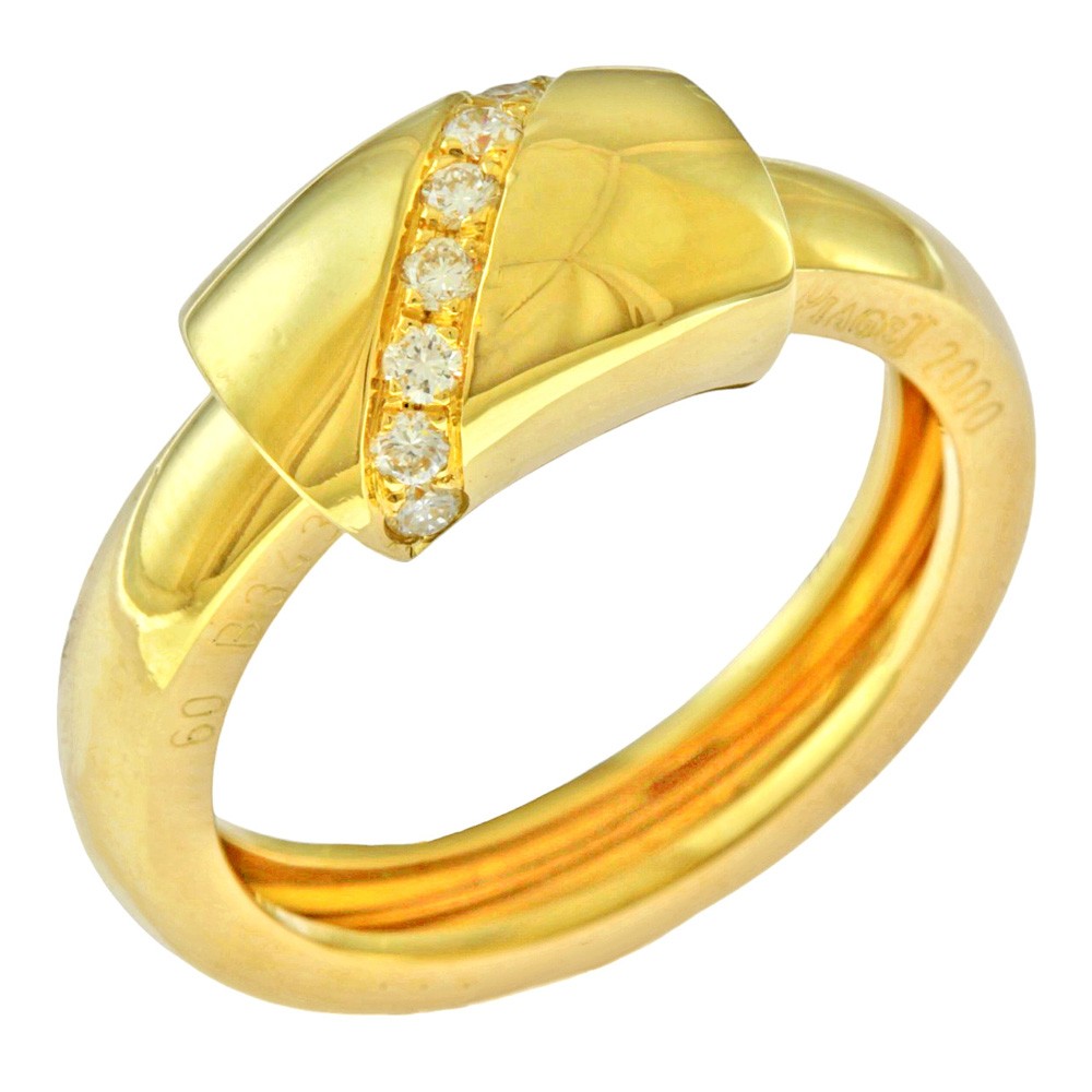 PIAGET Ring US 8 1/4 EU57 K18 yellow gold diamond dancer used