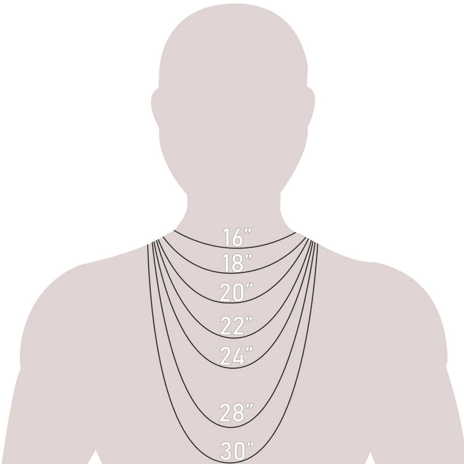 Solid 14K White Gold Cuban Link Chain, 16″-30″ Inch, 2.6mm-5.7mm Wide