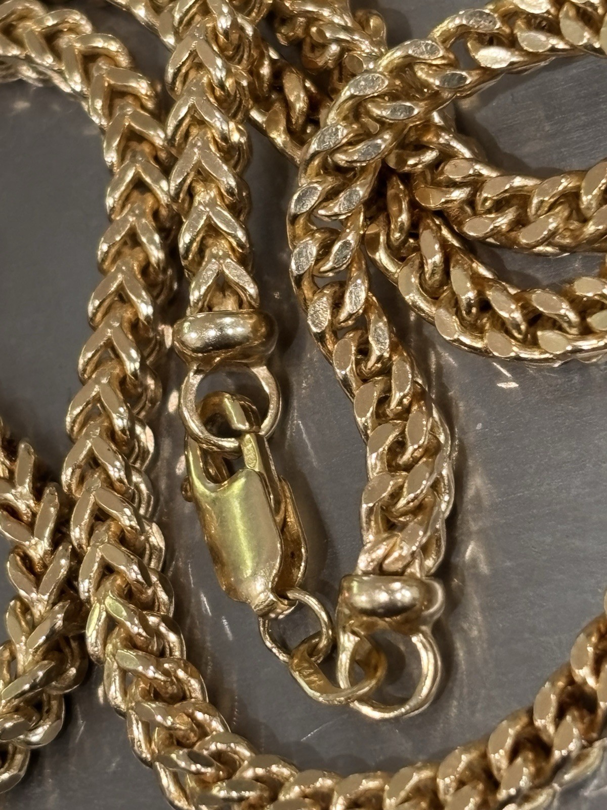 14k Yellow Gold 24″ Solid Franco Curb Link 4 mm 21 Grams ITALY Chain Necklace