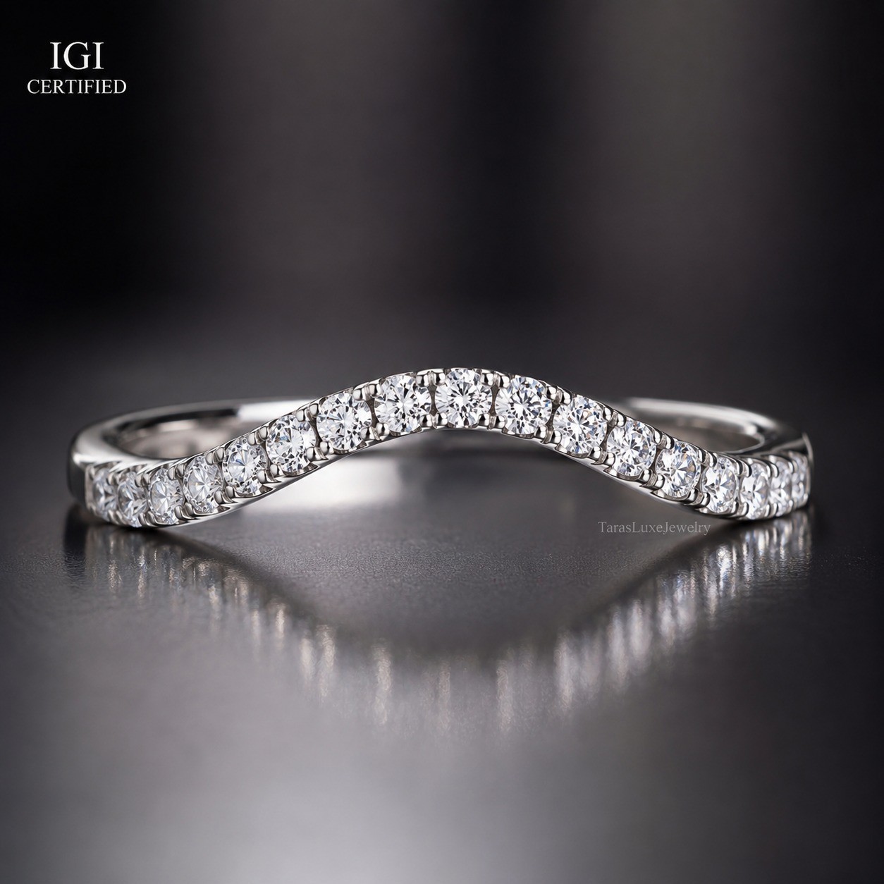 0.50 CT Round F-VS1 Lab Grown Diamond Women Anniversary Band Ring 14k White Gold