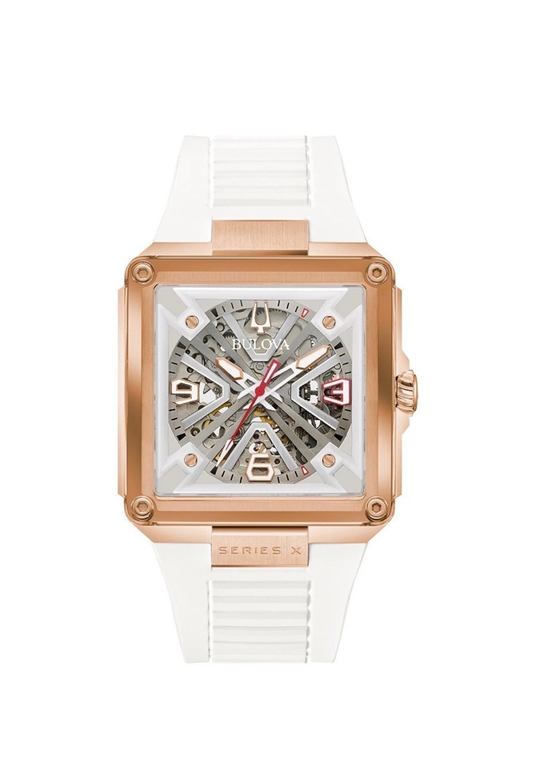 Bulova Men’s Series X Mark Anthony Automatic Skeleton White Watch 41MM 97A194