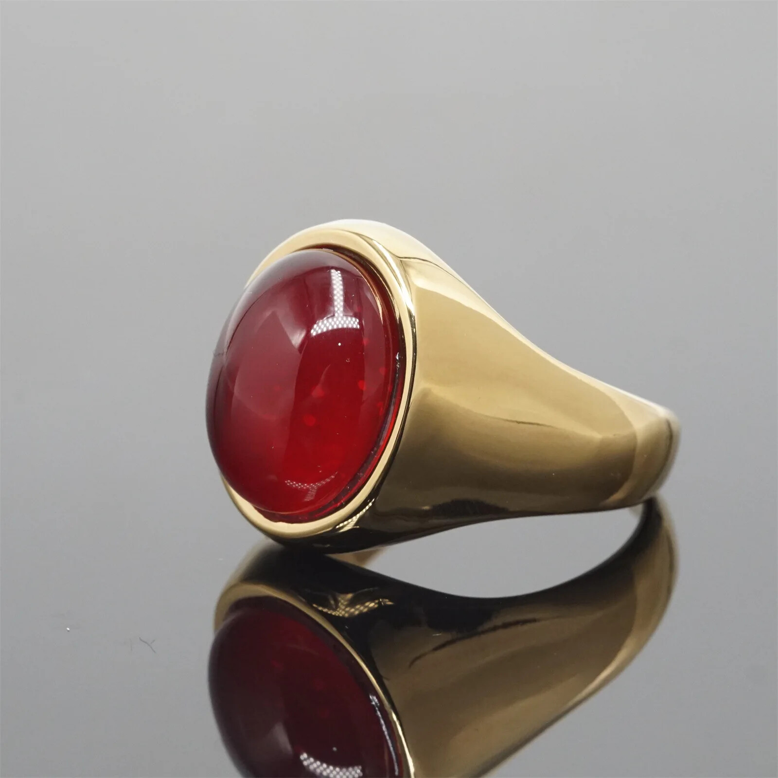 Multi Color Stone Vintage Stainless Steel Fashion Trendy Rings Size 7-12