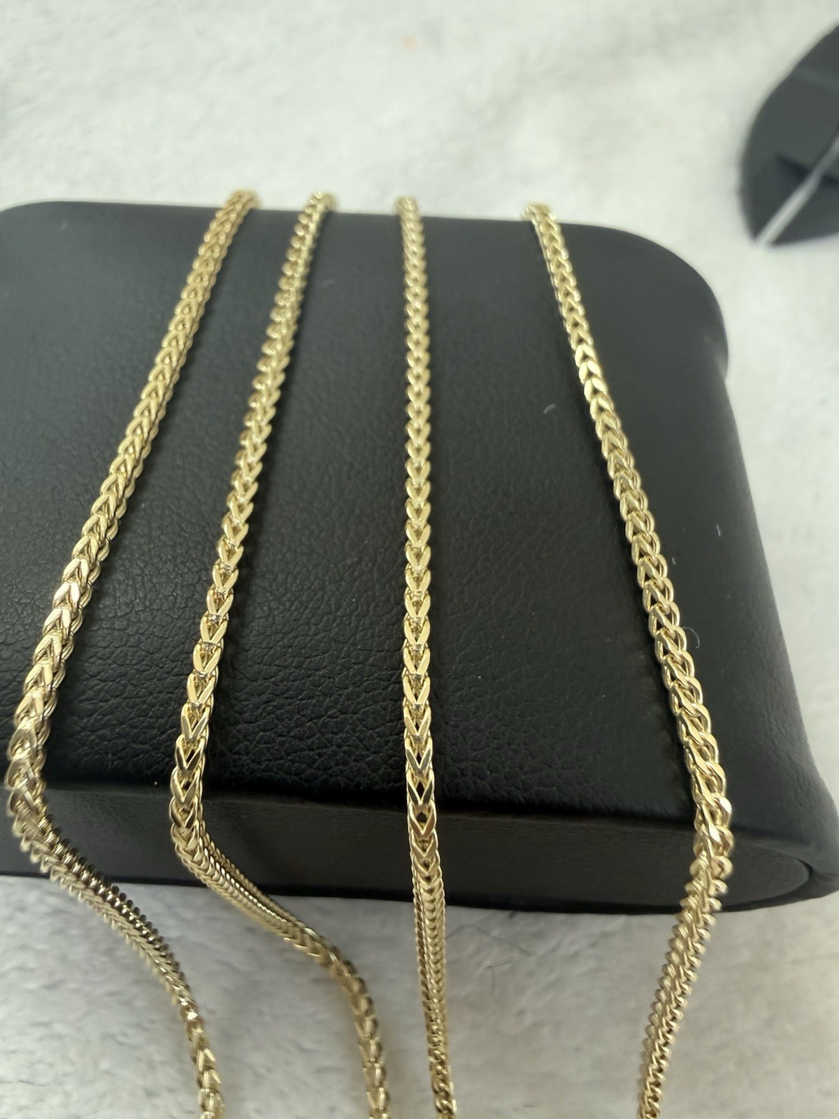 10kt Solid Yellow Gold 24” Inch 1.5mm Franco Chain