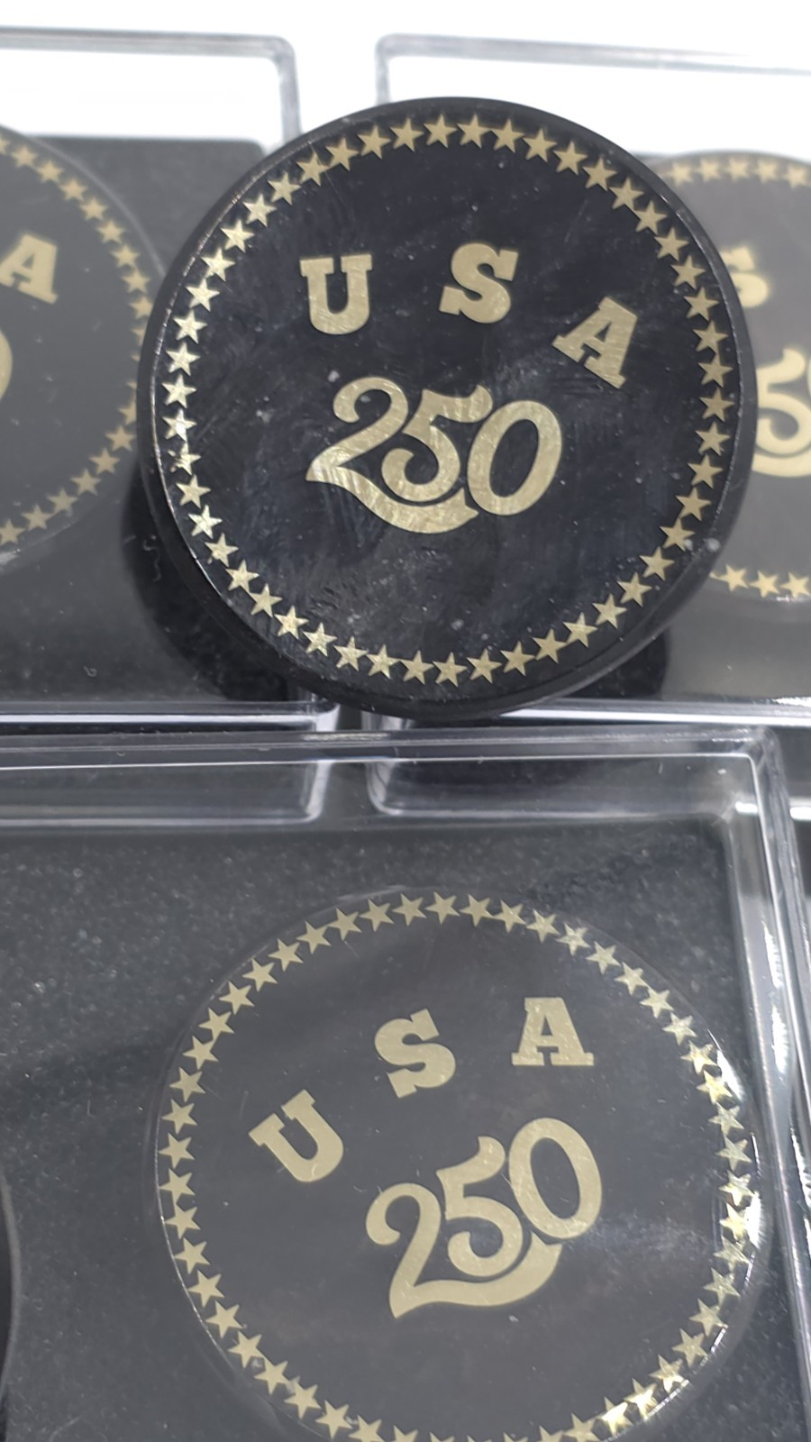 USA 250th Anniversary Obsidian Stone Pin Set OF 5 Badge 1.2″Limited Edition