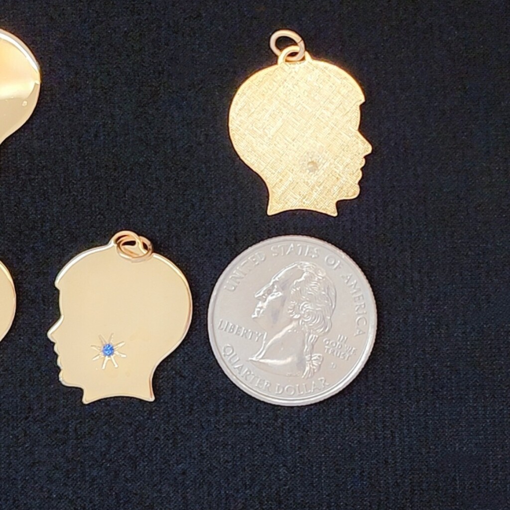 Boy’s Silhouette with Birthstone Gold Plated Engravable Charm