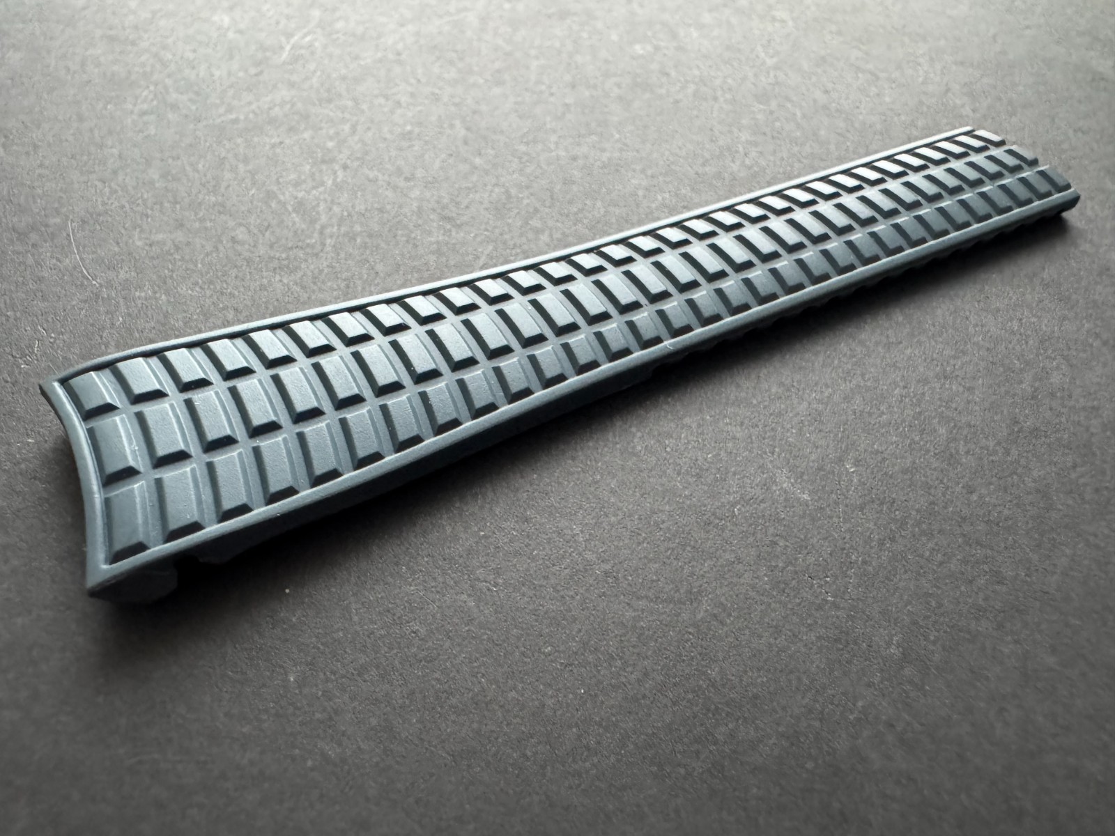21/16mm Blue Gray Rubber Strap Watch Band Fits Patek Philippe Aquanaut 5261