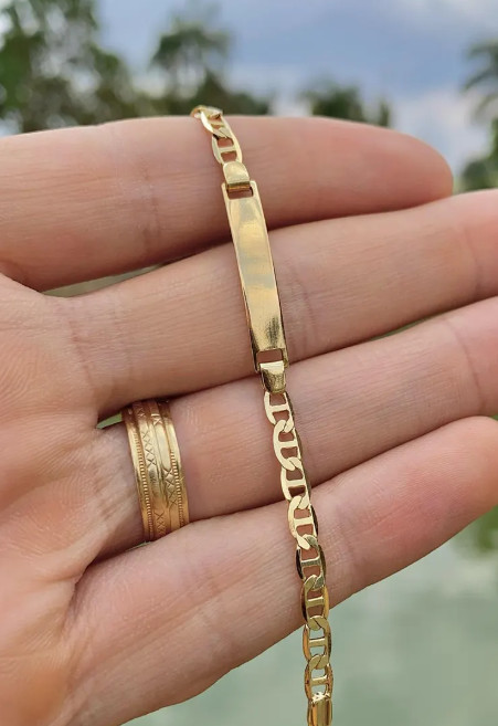 Pulsera ID Bebé 5.5″ Cadena Mariner 14K Gold Filled Regalos para niños
