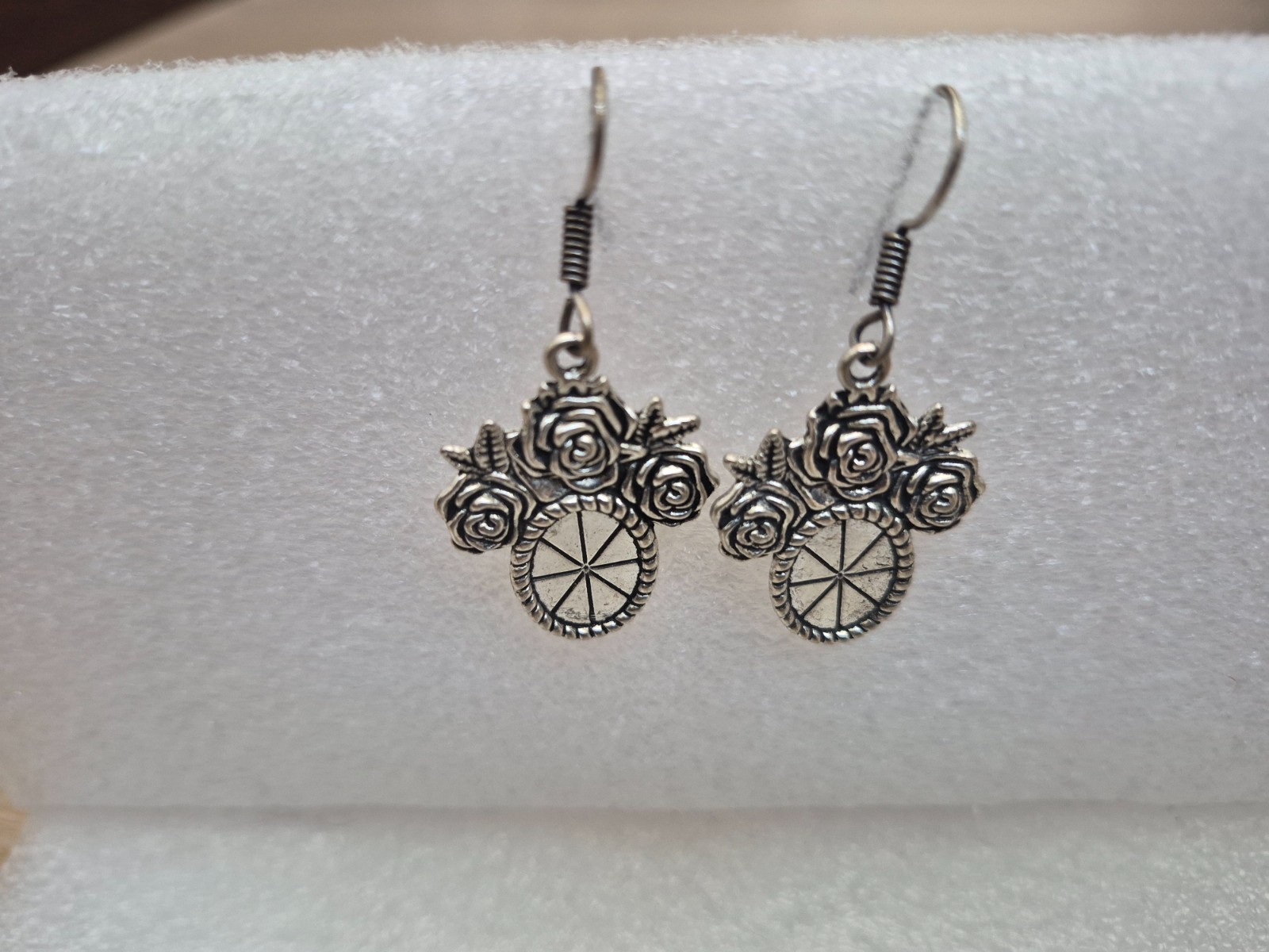 Silver tone Dangle/Drop Hook Earrings