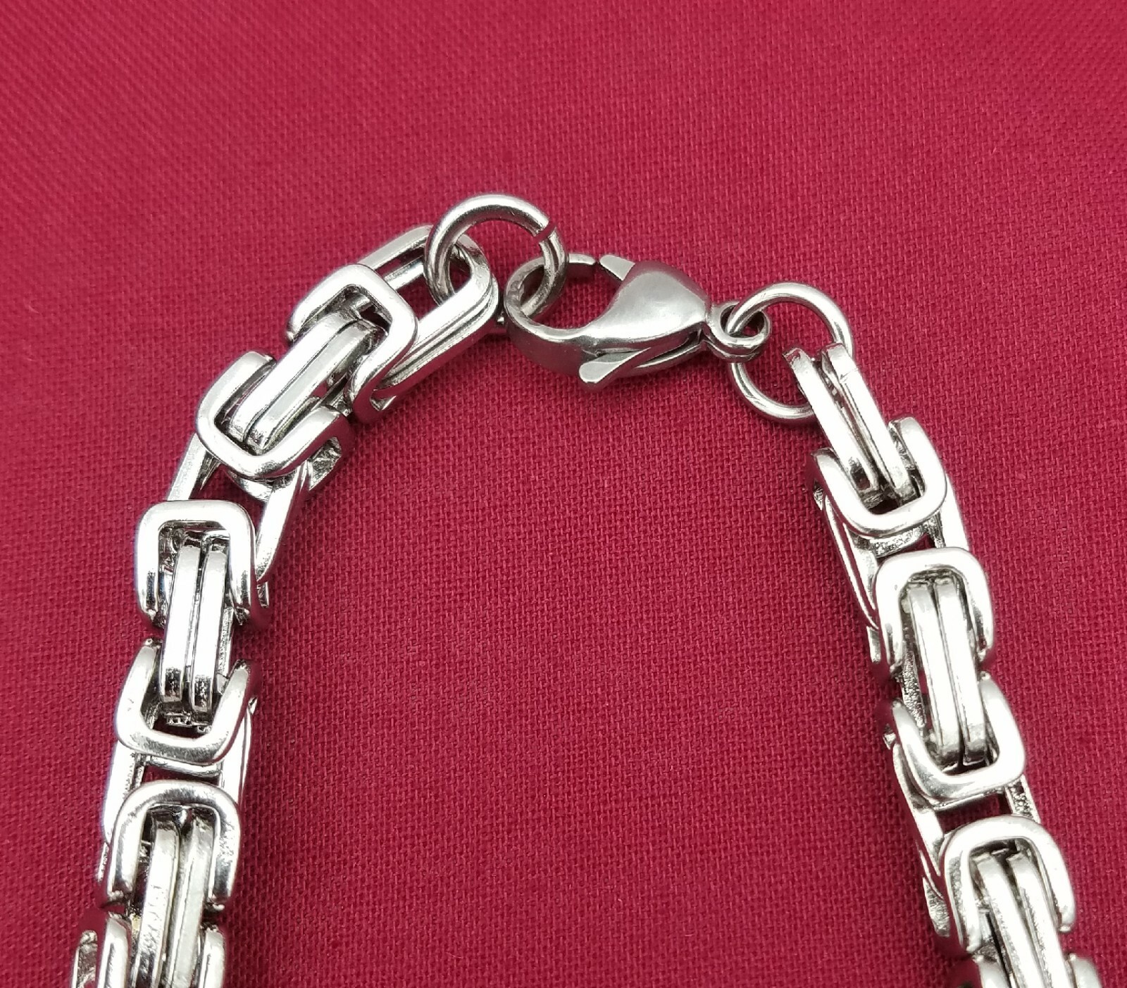 7″–50″ STAINLESS STEEL SILVER 6MM BYZANTINE TURKISH BOX ROPE CHAIN NECKLACE