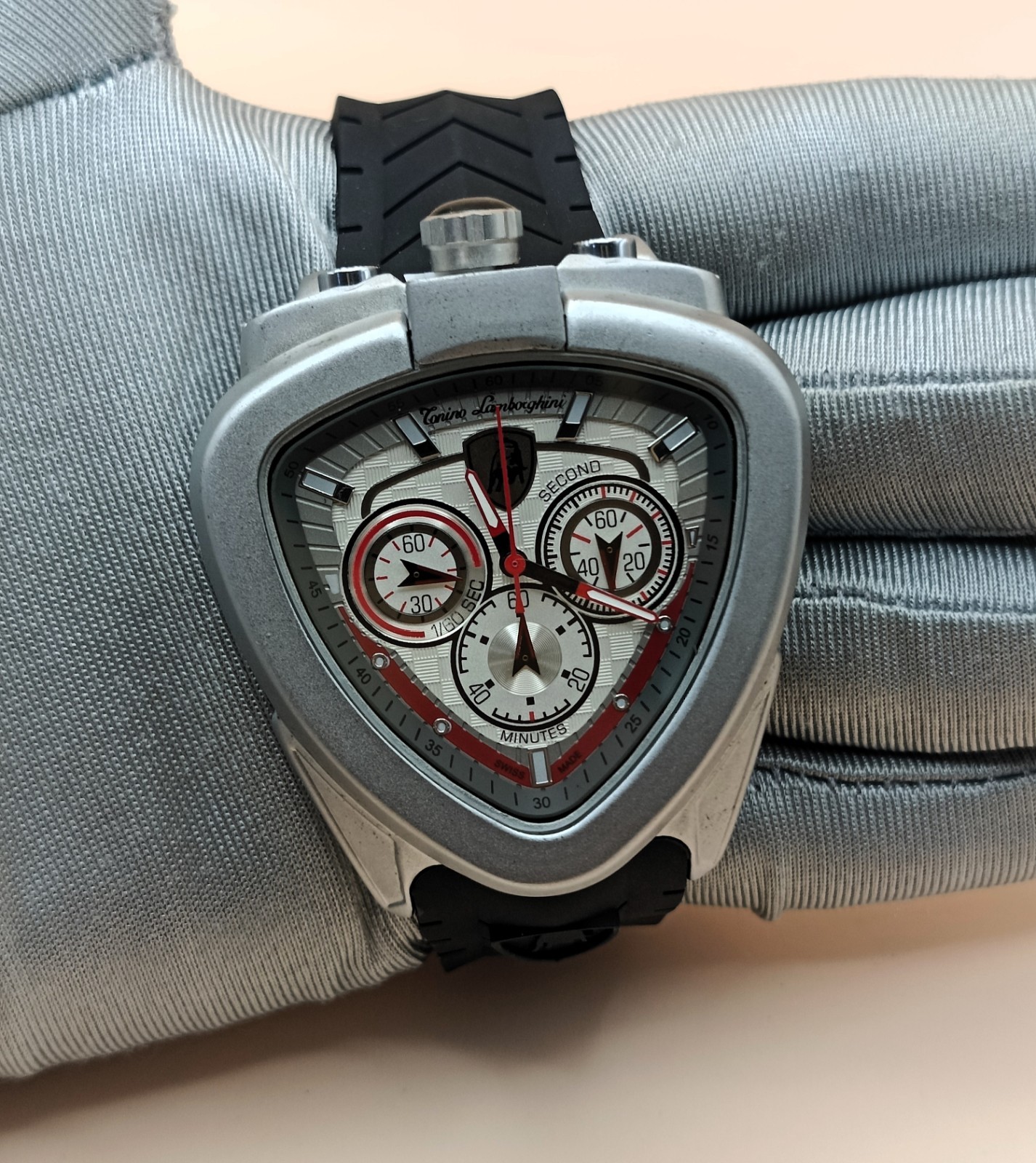 Amazing Tonino Lamborghini Chronograph White Dial Refurbished Men’s Wrist Watch