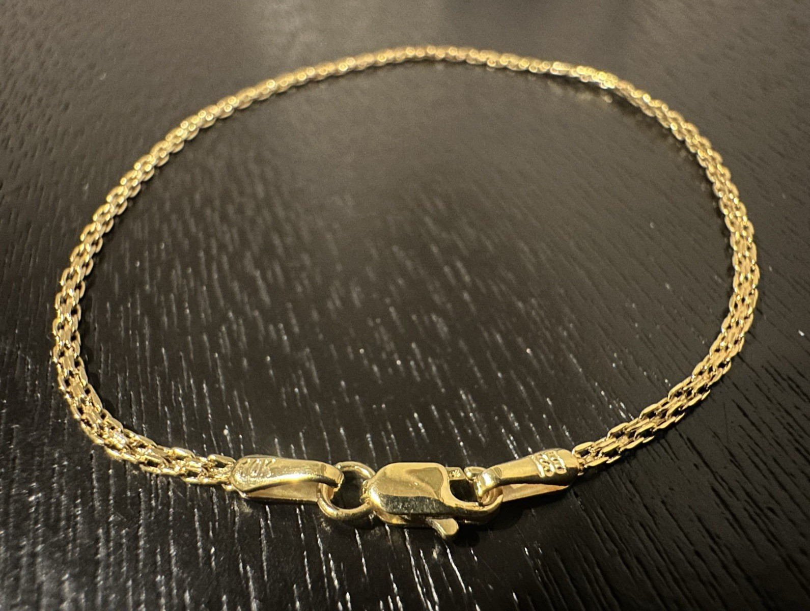 10k Solid Gold Bismark Chain (Bracelet) Stamped BSI 0.7g