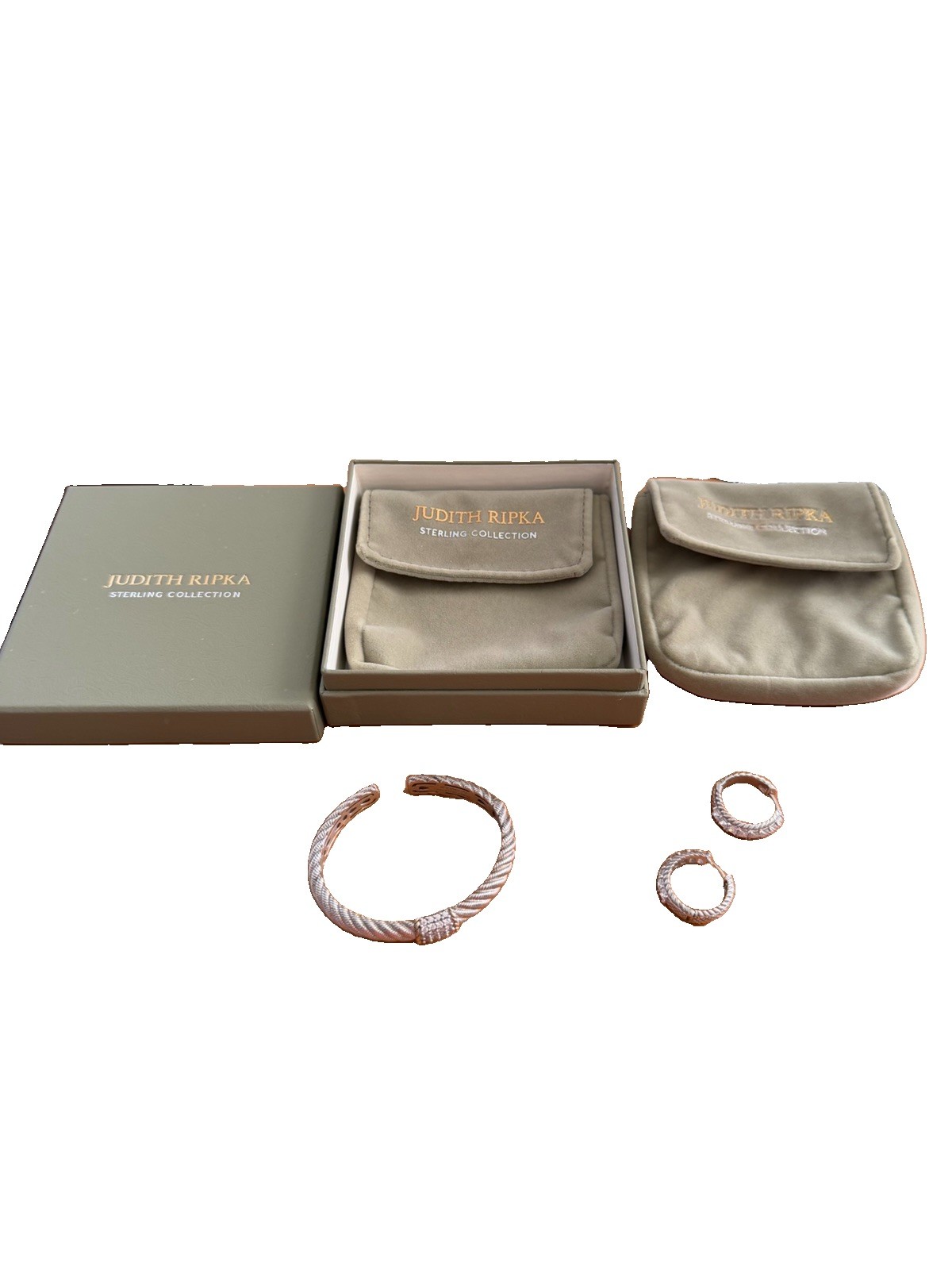 Judith Ripken Cuff And Hoop Earrings Sterling