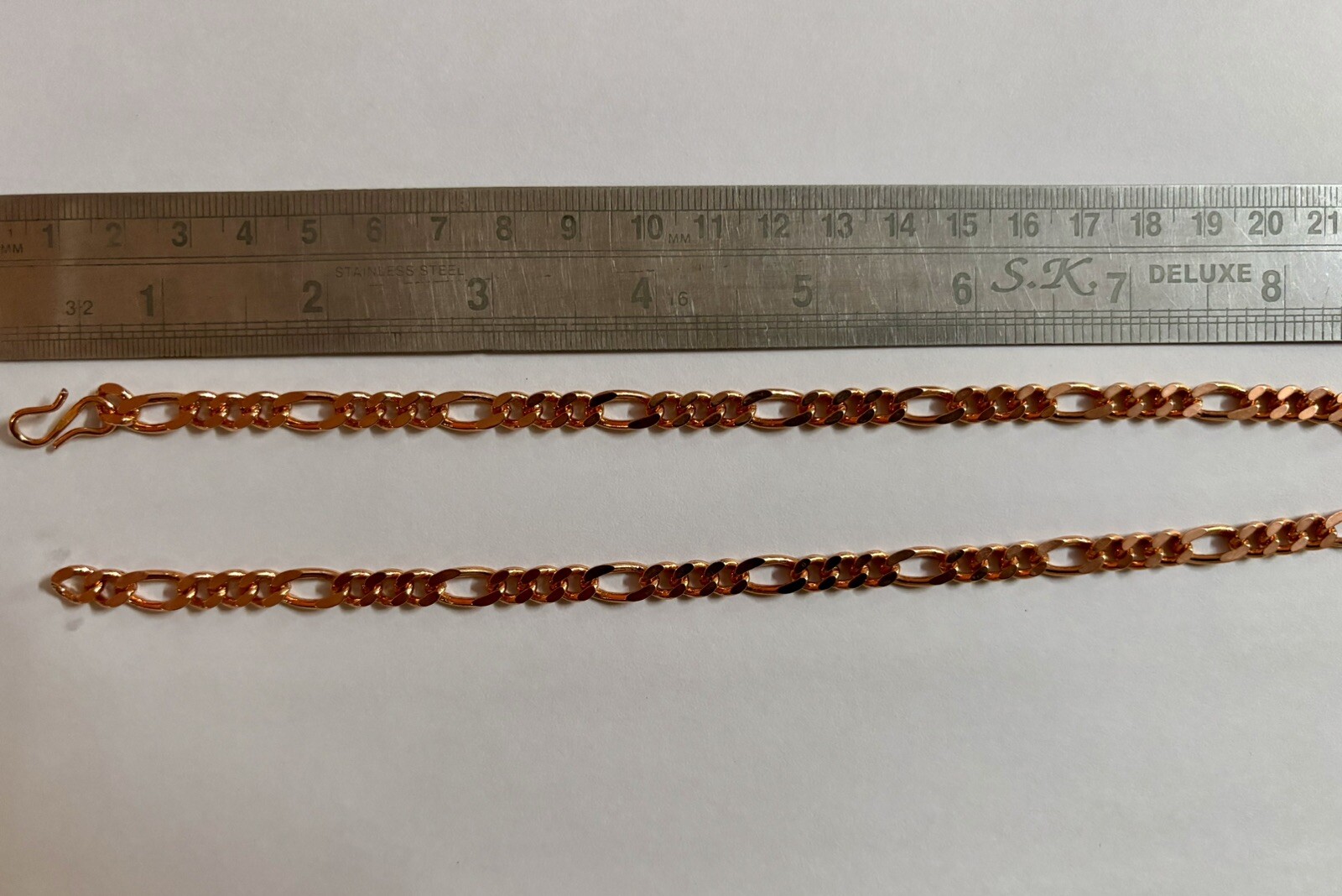 18 inch Pure Copper FIGARO Chain Necklace, Healing Copper Jewelry, Spiritual