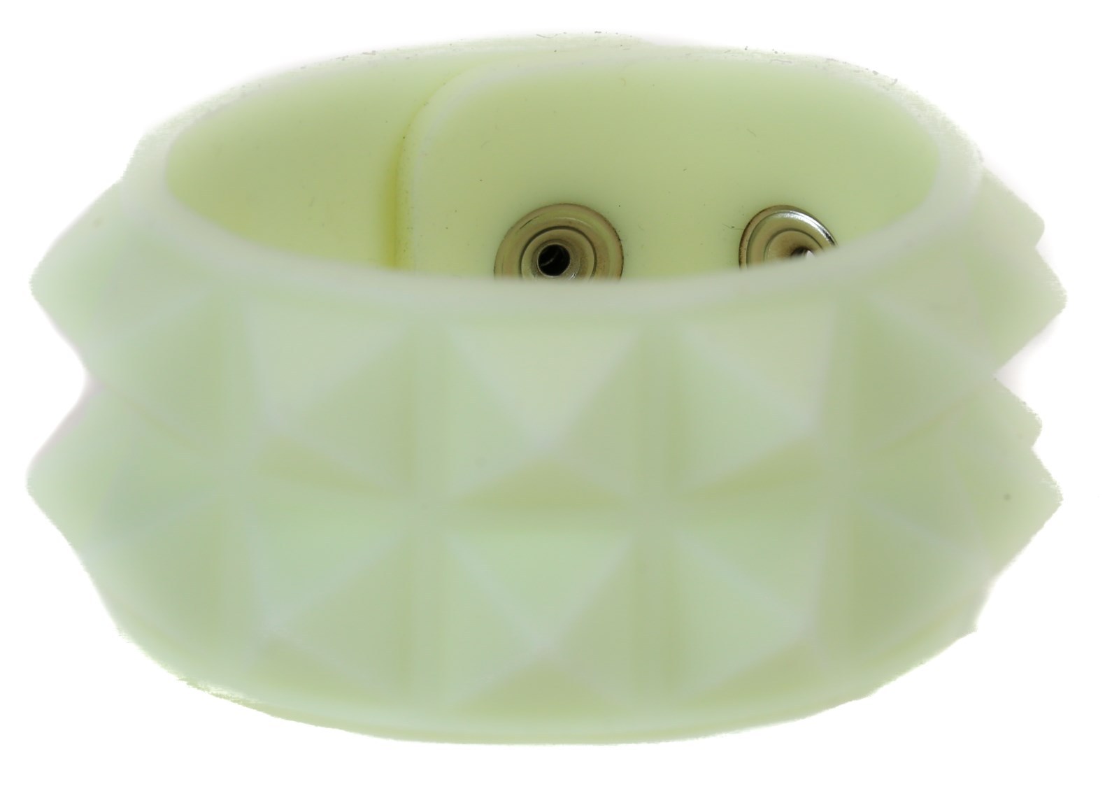 Silicone Rubber Two Row Stud Bracelet Glow In The Dark Punk Goth 6 Color