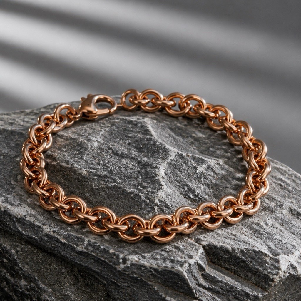 Solid copper bracelet CB557G – 3/8″ wide. Available in 8 to 11 inch lengths.
