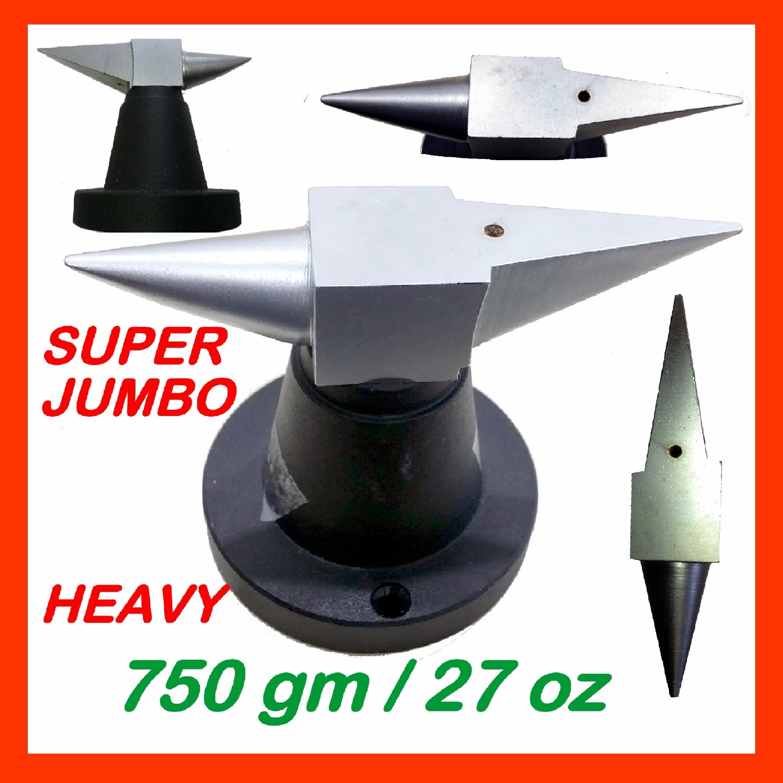 750g / 1lb 11oz Jumbo Horn Anvil Heavy Bench Tool Hardened Steel Metal Forming