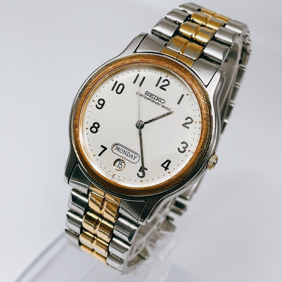 New battery/working Seiko men’s Day-Date vintage 5H23-7080