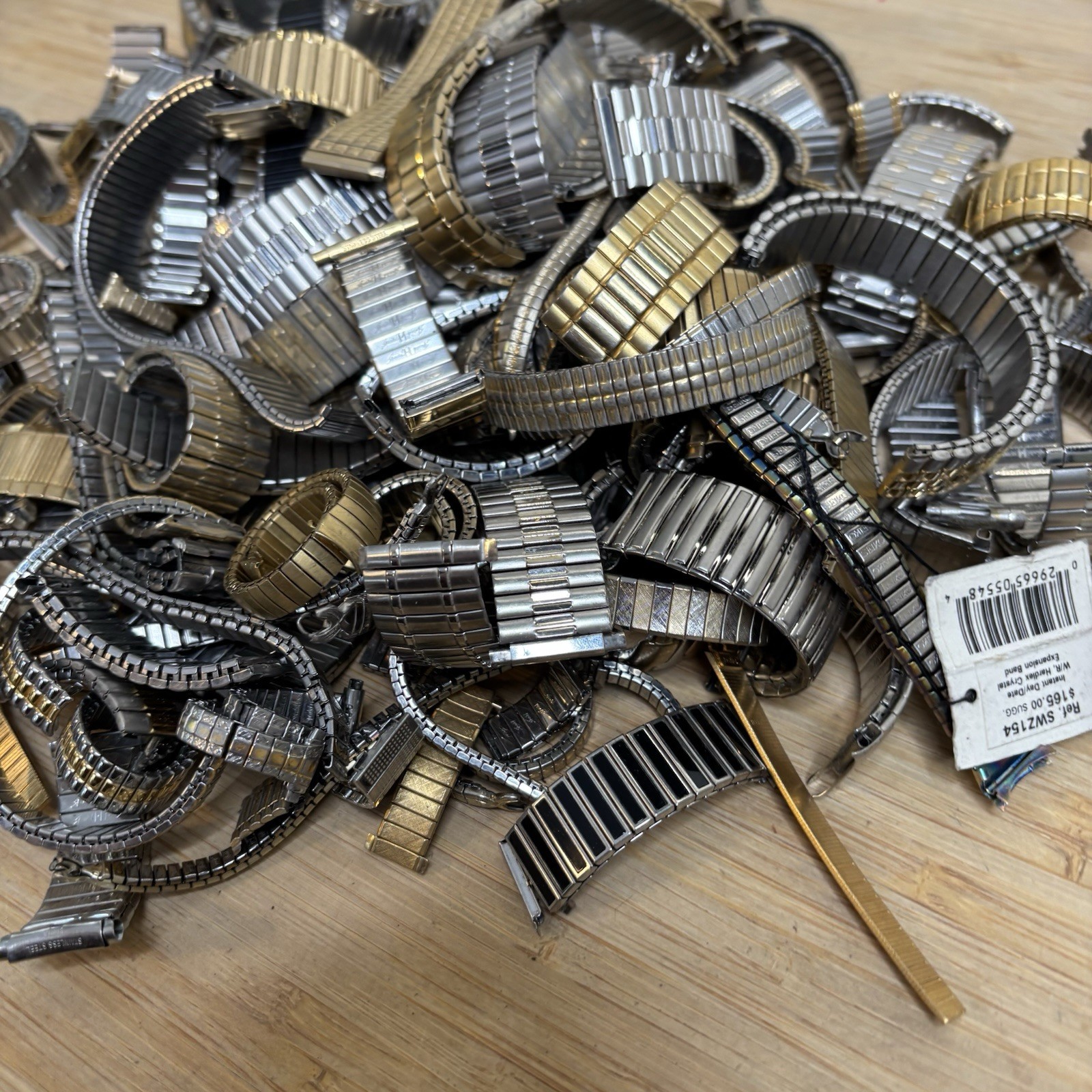 5 Lbs Vintage Stainless Expansion Bracelet Band Watch Lot Junk Parts