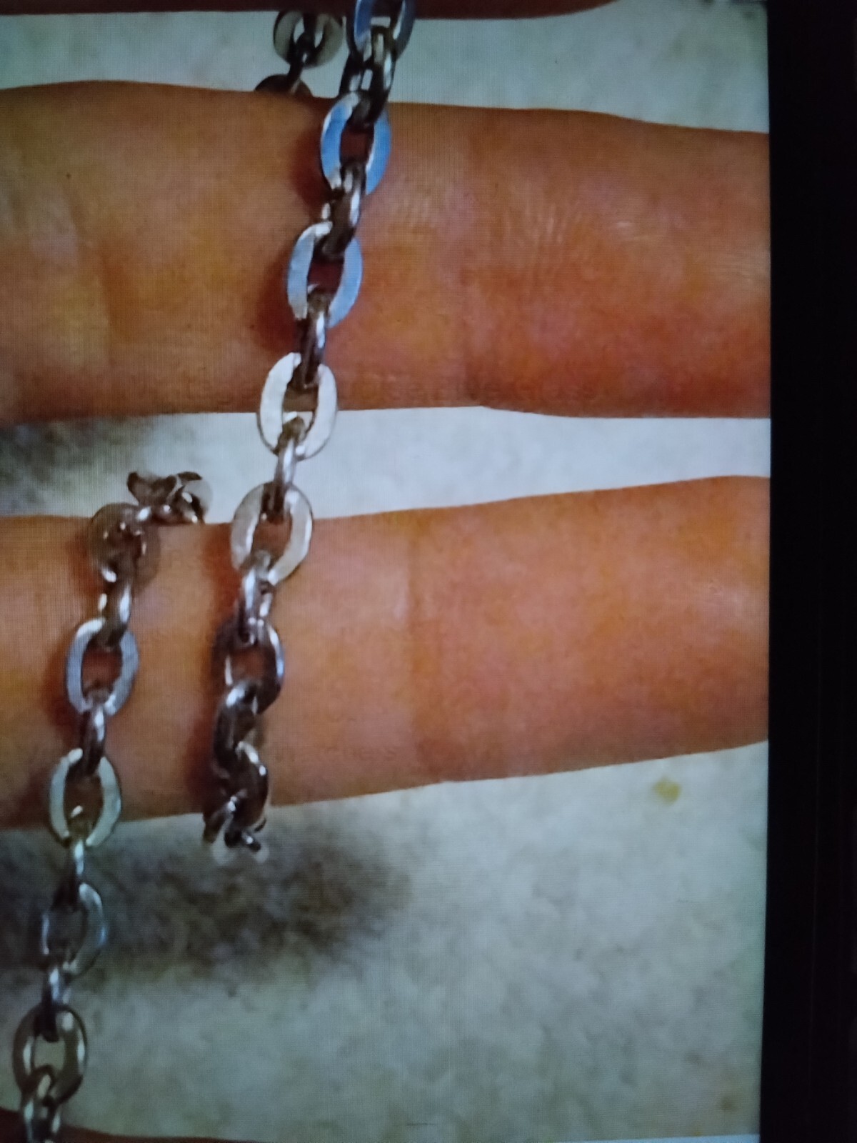 Vintage 18″ Stainless Steel Flat Cable Link Chain Stamped MA S Steel China