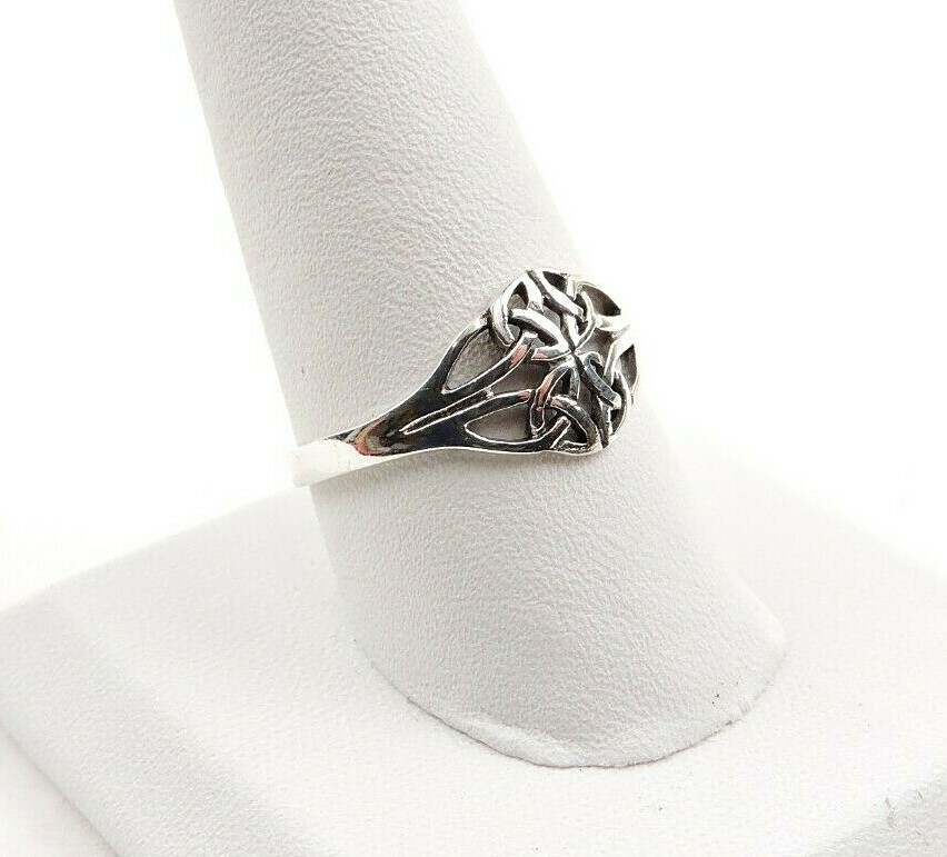 Sterling Silver Celtic Endless Knot Ring – Free Gift Packaging