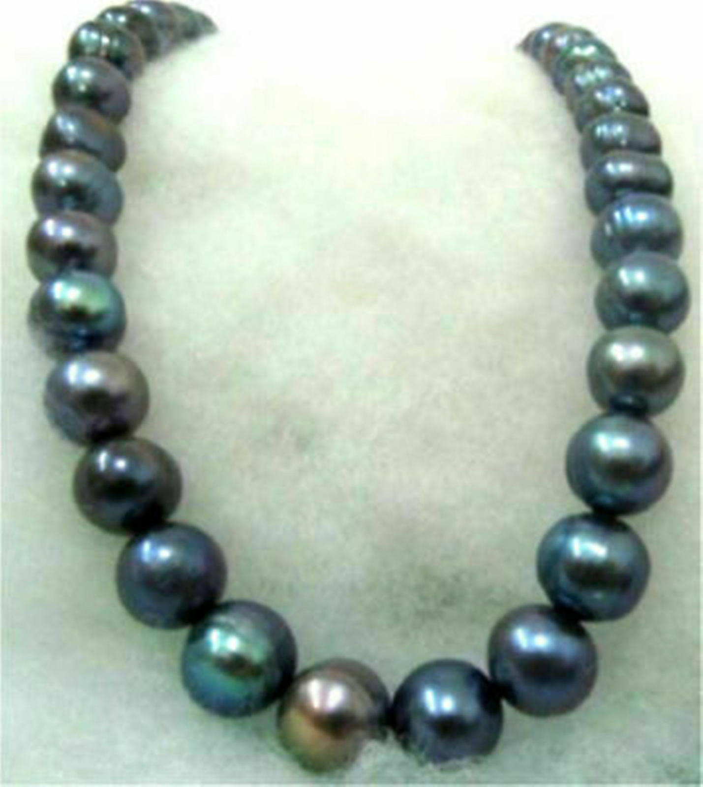 16-36 INCHES RARE TAHITIAN 12-13MM SOUTH SEA BLACK GREEN PEARL NECKLACE