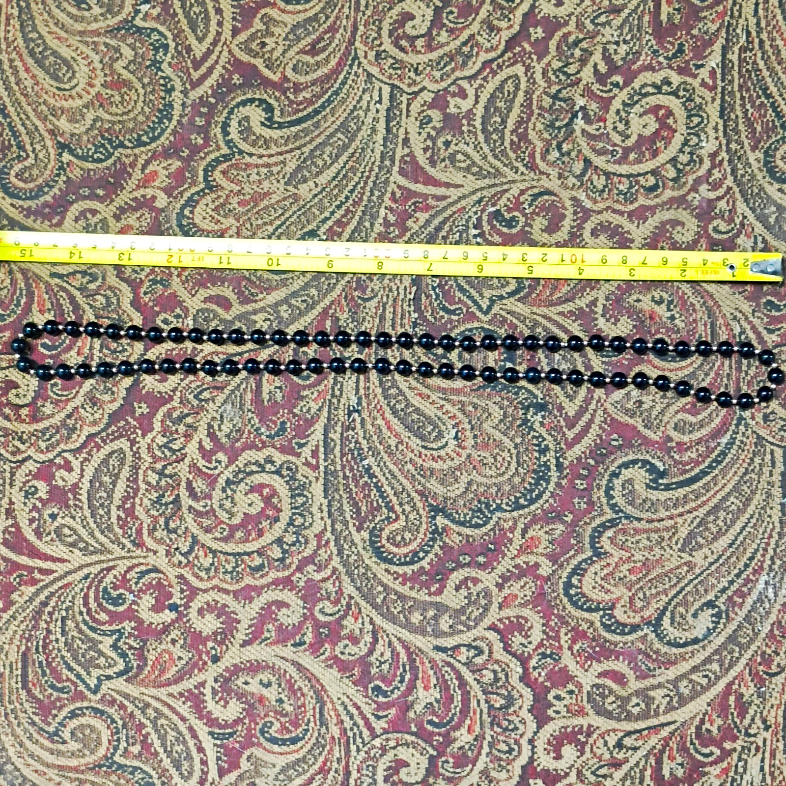 Solid 14 Karat Beads And Black Onyx Beads 30 In