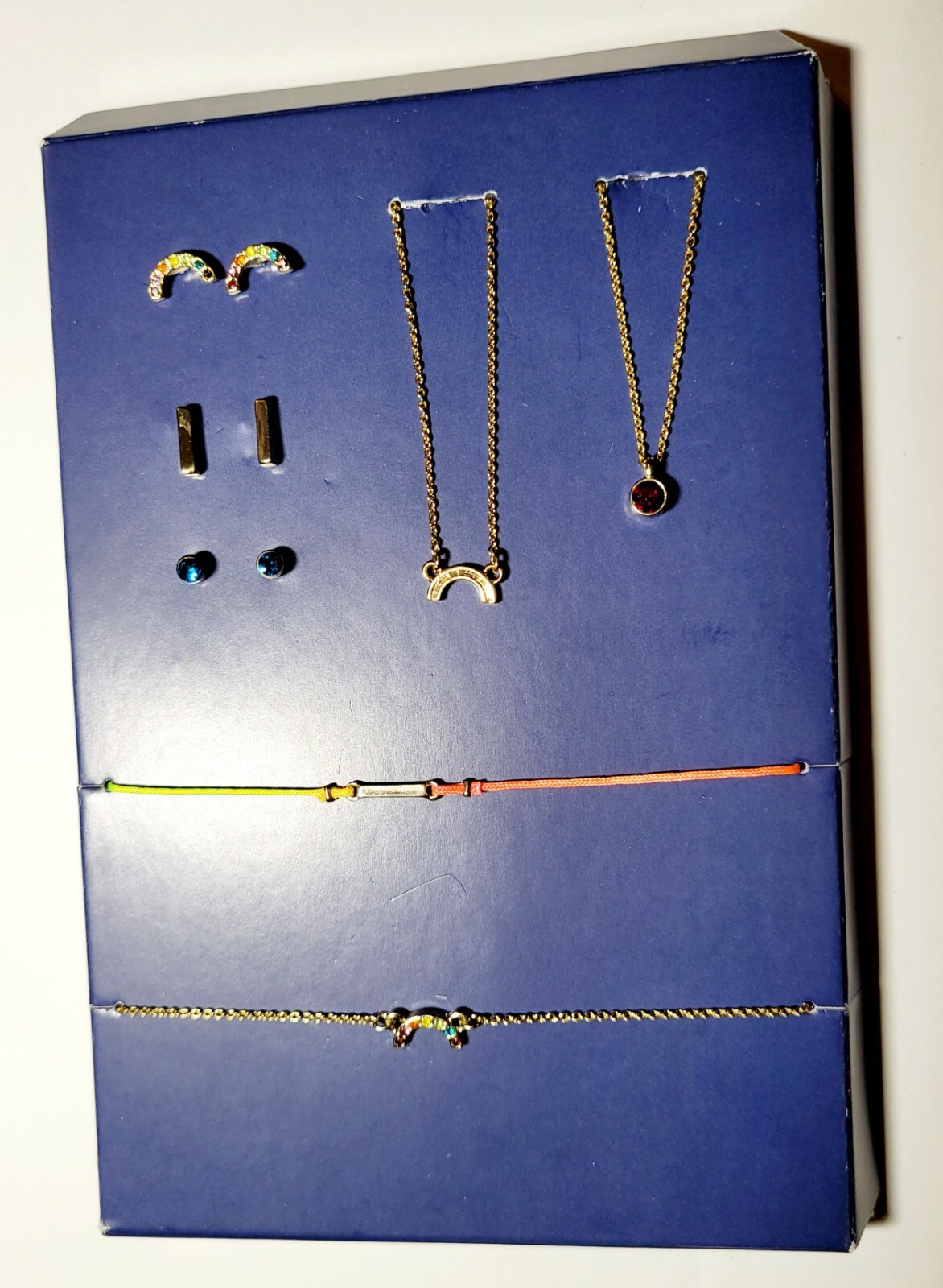 Rachel Roy 7 Days of Adornment Earrings & Necklaces Rainbow Gift Set $30 New