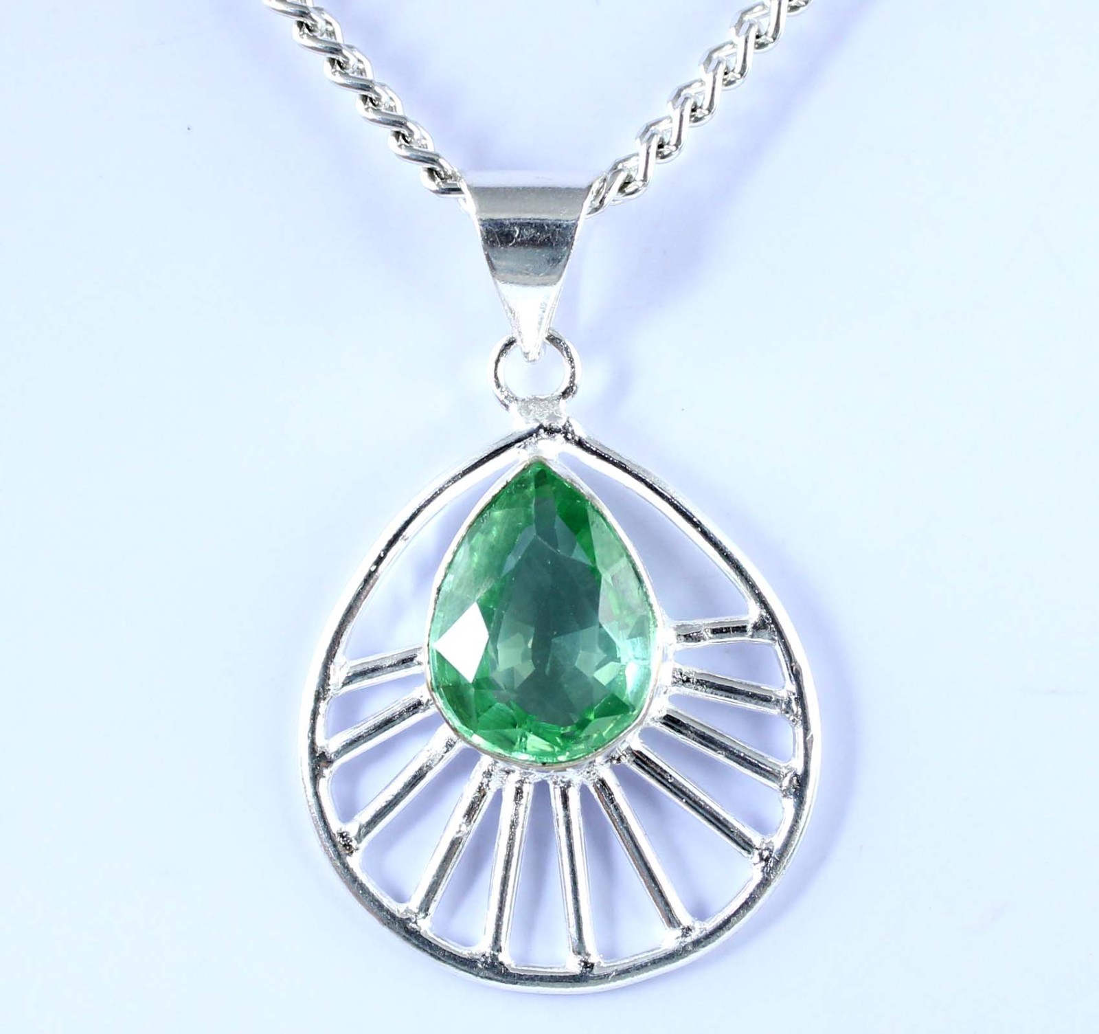 Natural 14.48 Ct Green Grandidierite Pear Gems Certified Pendant Good Luck Gift