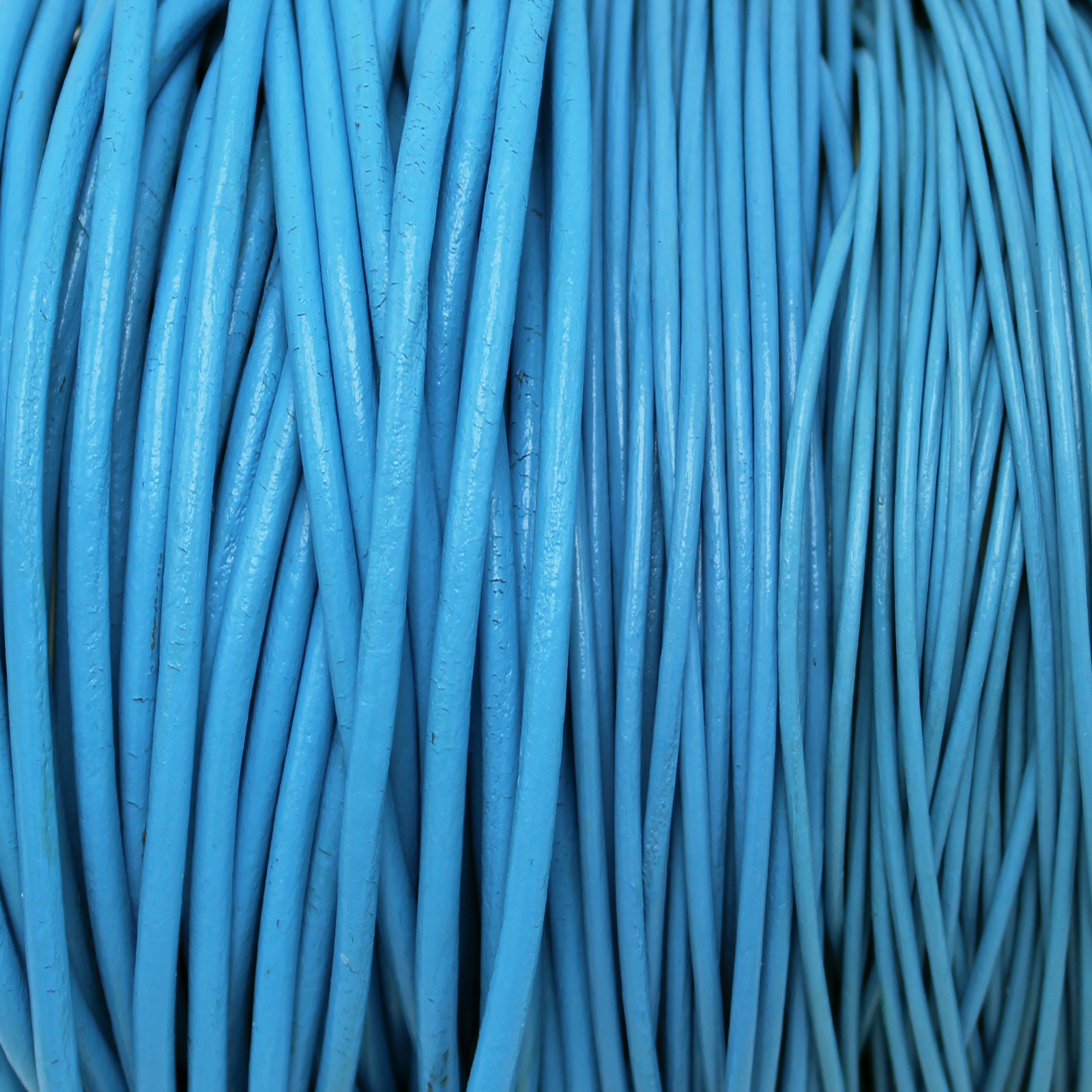 Blue Leather Cord Necklace Custom Handmade choker to 36 inches 16 22 24 30 18 +