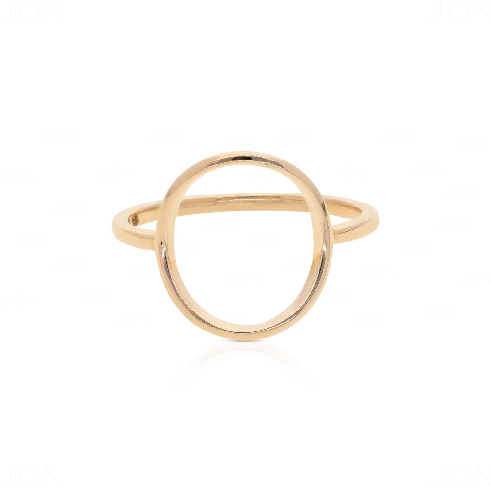 Solid Gold – 1.3 mm Thick Open Circle Ring Size -3 to 8 US