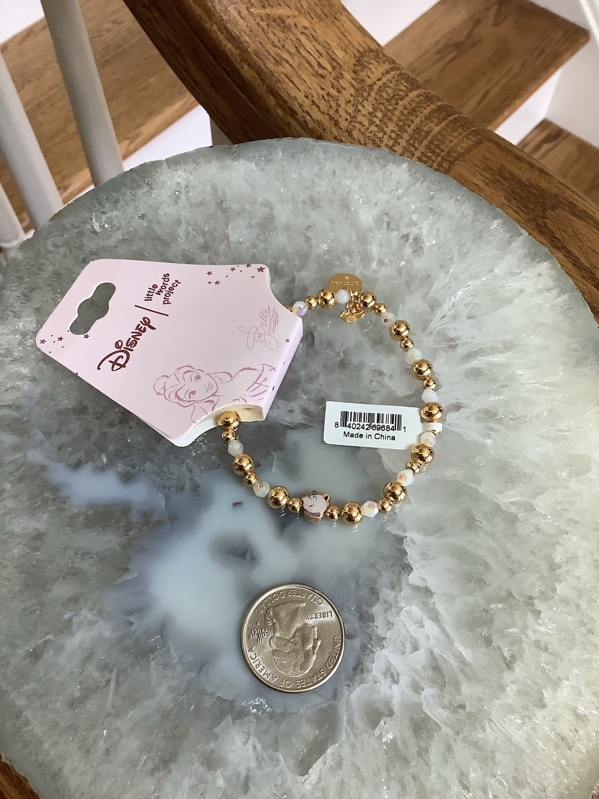 Little Words Project Disney Princess Beauty and the Beast MRS POTTS Bracelet M/L
