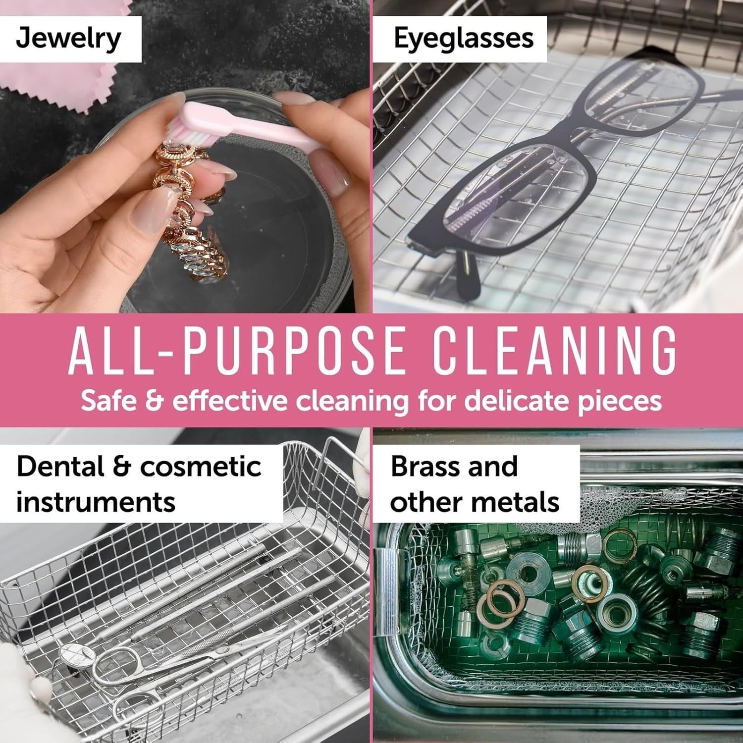 Maplefield Ultrasonic Jewelry Cleaner Solution – Concentrated Formula & Ultrason
