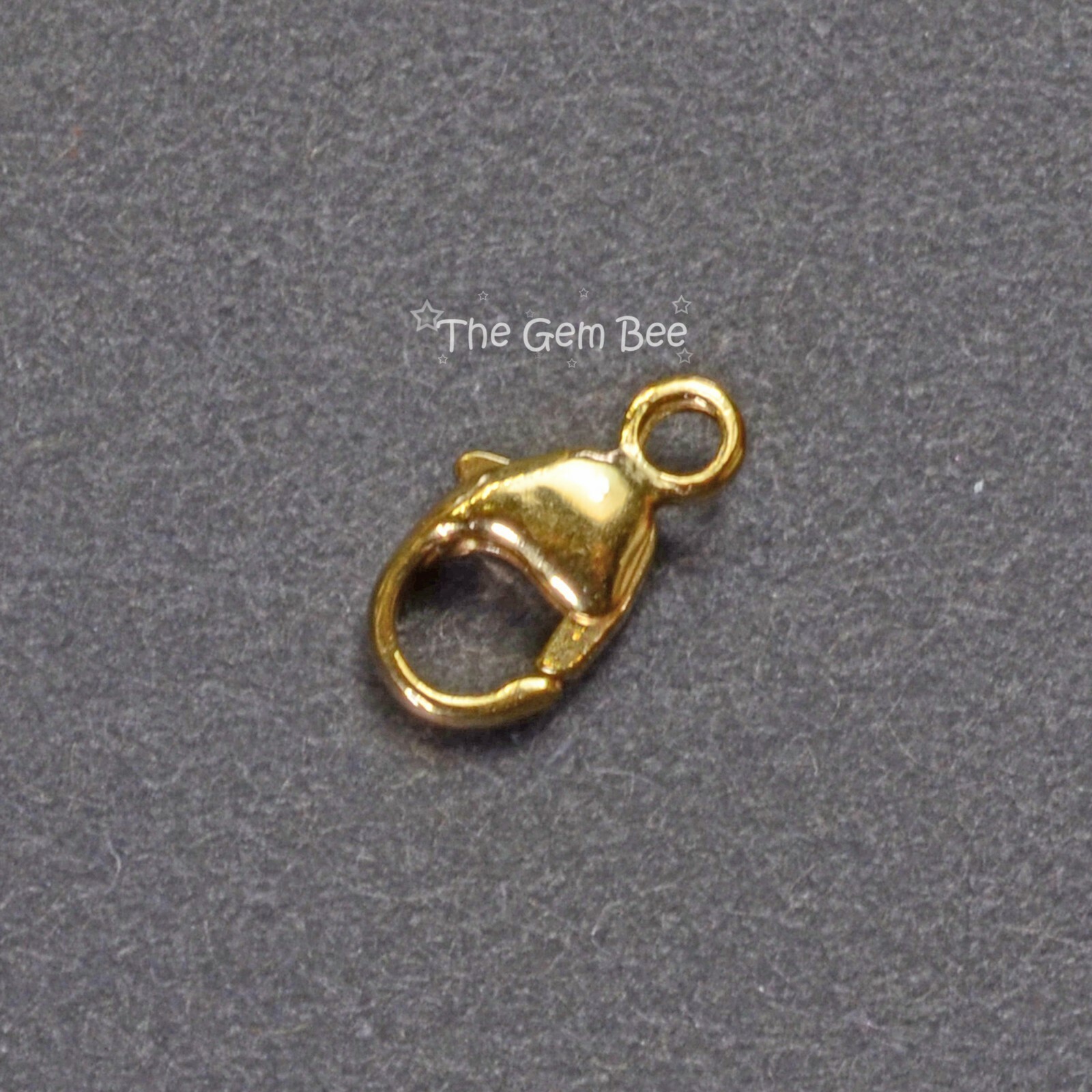 4.5MMx7.8mm 18k Solid Yellow Gold Lobster Clasp With Closed Loop