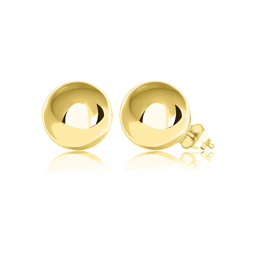 .925 Sterling Silver Post Ball Stud Earrings, Women & Girls, From 2-12MM