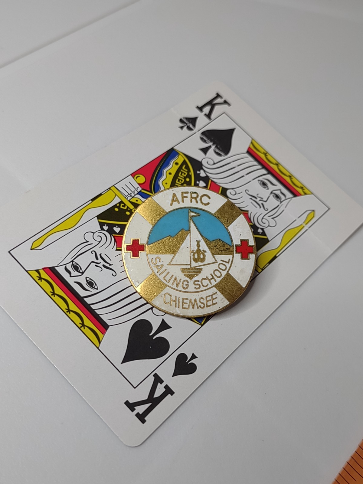 Vintage American Forces Recreation Center AFRC Sailing School Chiemsee Pin