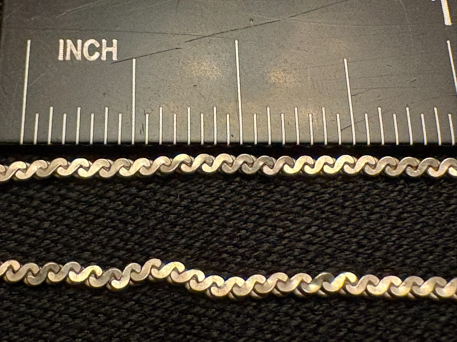 Sterling Silver Necklace 18” Tiny Chain Link Italy Italian 1 MM Millimeter Width