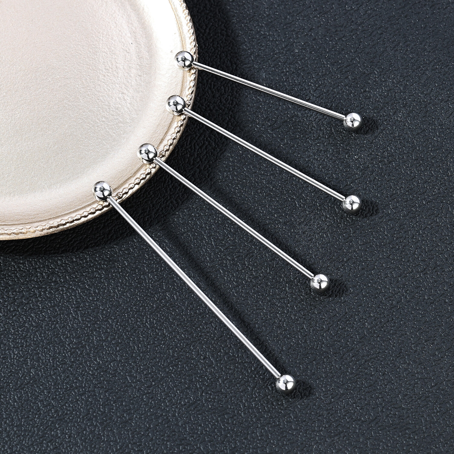 1 Pc Stainless Steel Long Industrial Barbell Piercing Cartilage Earring Jewelry