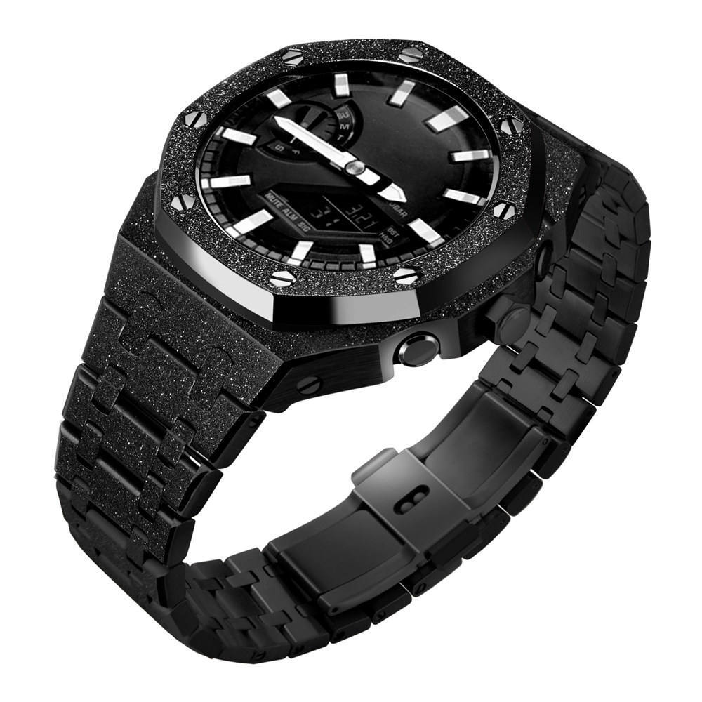Frost Gold Stainless Steel Bezel AP Mod Kit Case Band Strap for G-SHOCK GA-2100