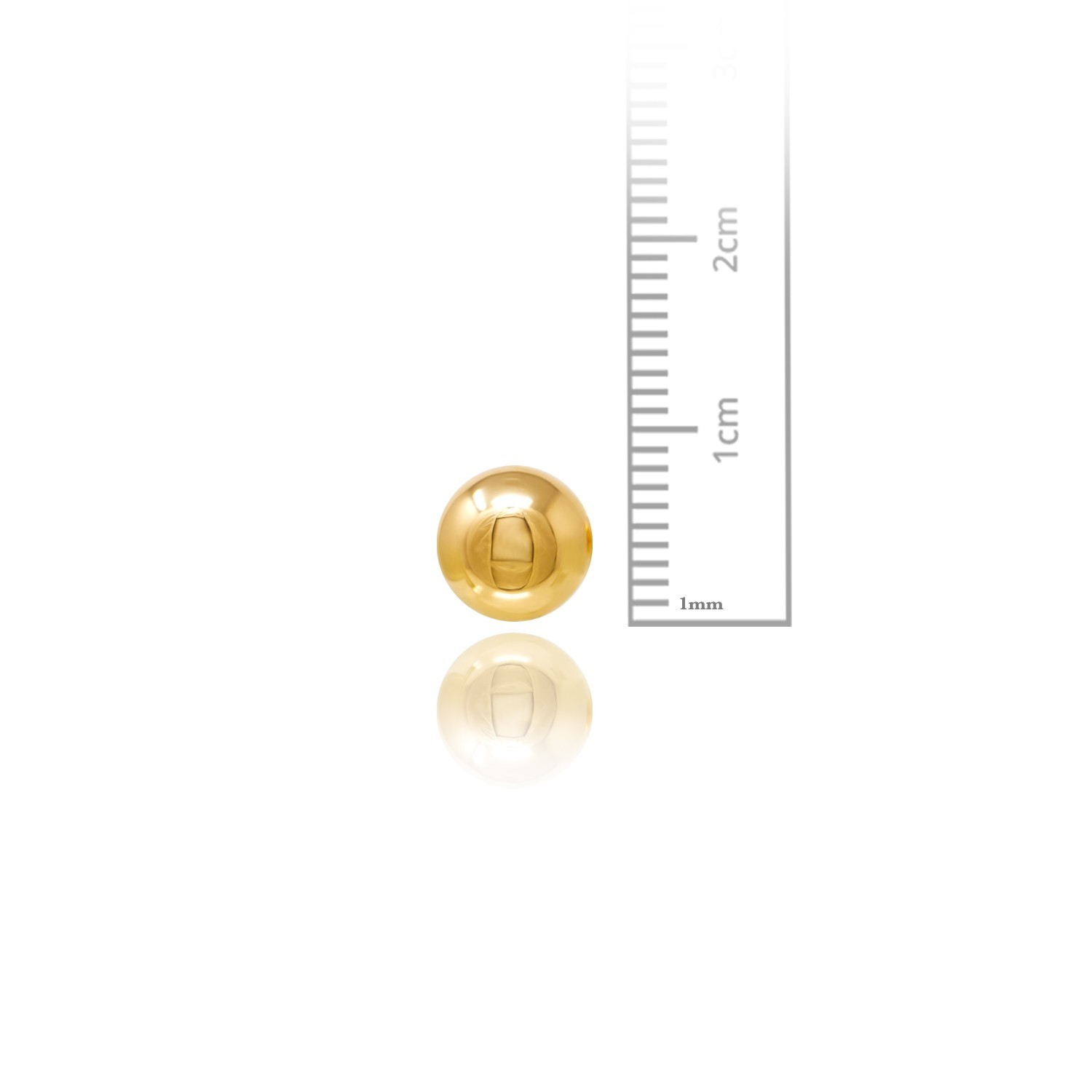 14KT Yellow Gold Ball Stud Earrings 2mm–10mm Butterfly Back