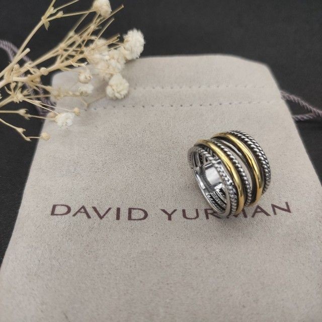 David Yurman Multi-Strand Cable Standard Silver Ring Size 7
